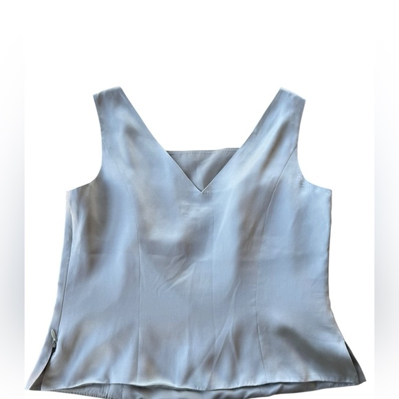 Draper's & Damon's Women's Silver 100% Silk Blouse Size 6P - Picture 4 of 9
